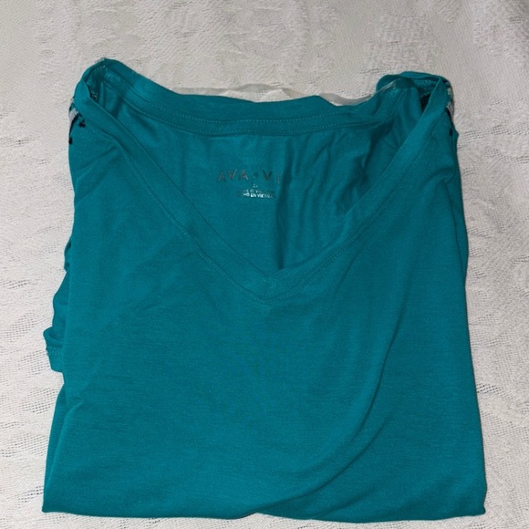 BNWT Ava & Viv Teal Women's Top No Longer Sold in Stores - Picture 7 of 8